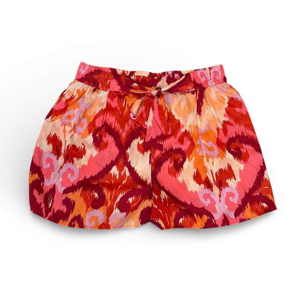 bar III‎ Ikat Print High Waisted Tie Waist Shorts Women's XL Saharan  Sunset